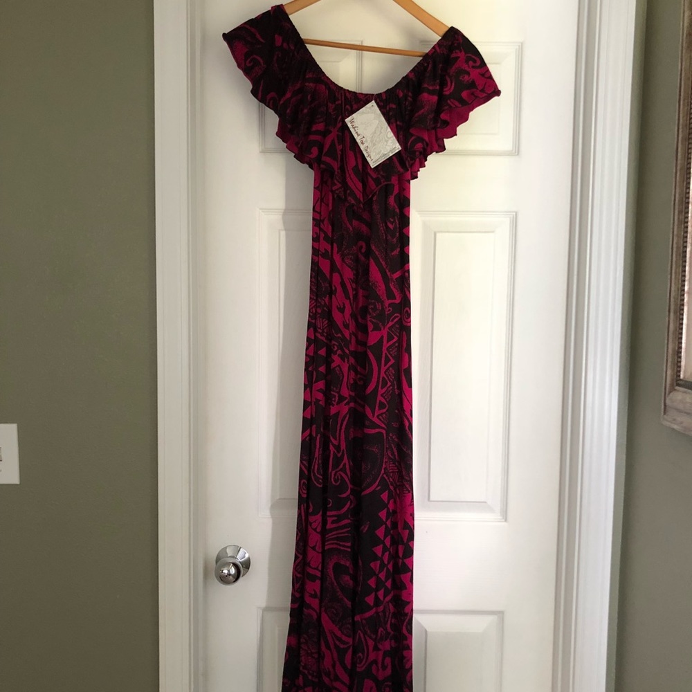 Wahine Toa Hawaiian Off the shoulder dress